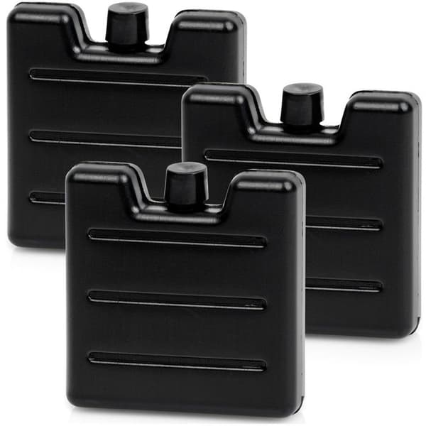 Återanvändbar kylblock - VILDE - 3-pack - 70 ml - 7,5x7,5 cm - Svart - För kylväskor och termoväskor