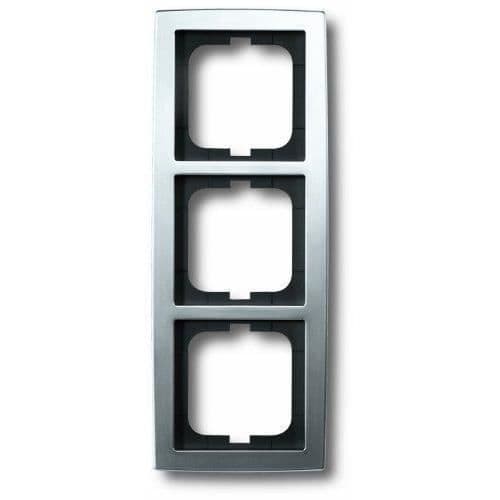 Avslutningsram - Busch-Jaeger - 1723-80 - Grå - Opal krom - 3 platser