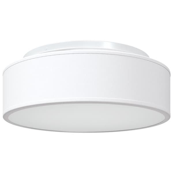 Taklampa - Vit Ram - Ø 38 cm - Tyg - E27 - Nutida