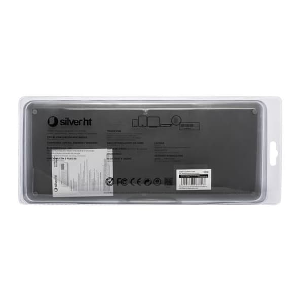 SilverHT Touchpad Trådlös KB Mörkgrå, Trådlös, Bluetooth, Membrantangentbord, QWERTY, Grå