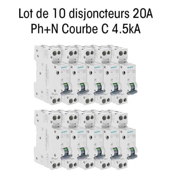 SIEMENS 10-pack av 20A SIEMENS NEW (983) strömbrytare