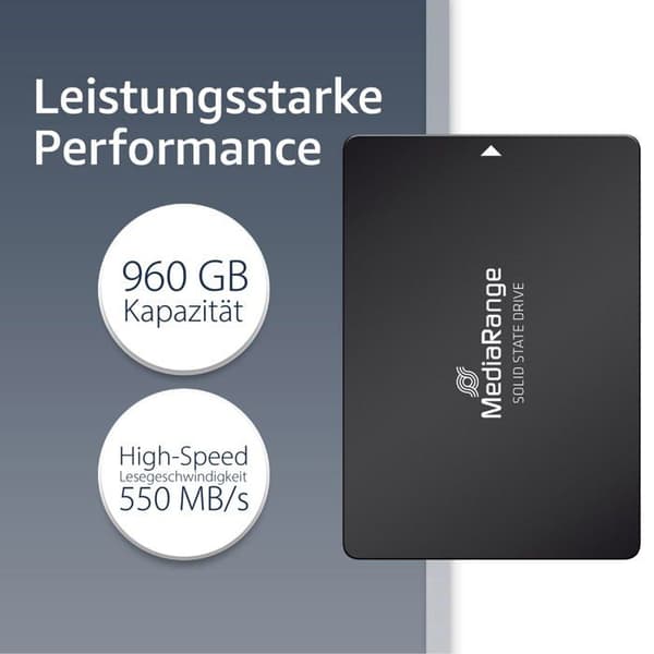 Disken SSD Mediarange - MR1004 - Interna Solid State Drive 2,5'' 960 GB Serial ATA III TLC ()
