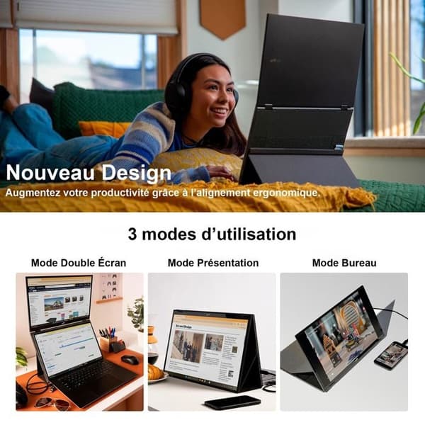 PC-skärm Mobila Pixlar Duex Float 2 1080p (15,6'')