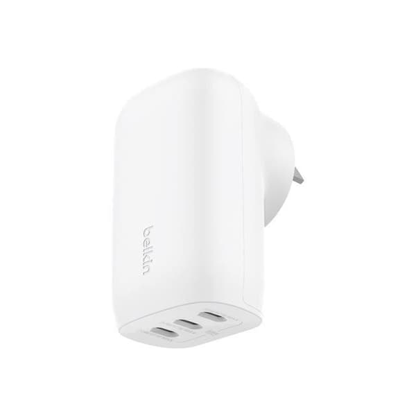 Belkin BoostCharge 67 W Vit 3-portars USB-C® väggladdare