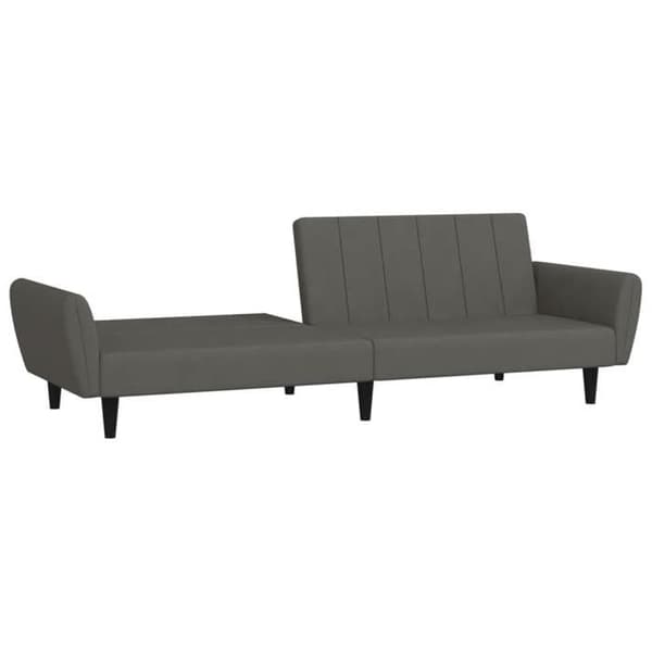 vidaXL 2-sits bäddsoffa mörkgrå sammet 375859