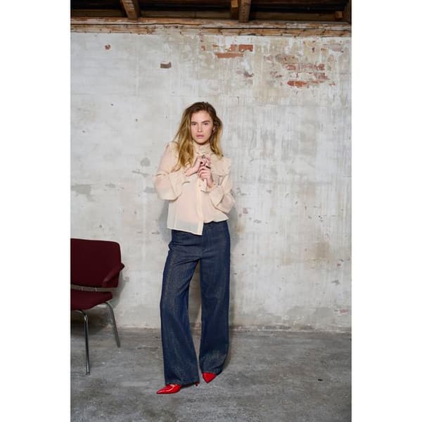 Kvinnors långärmad skjorta Pulz Jeans Leah