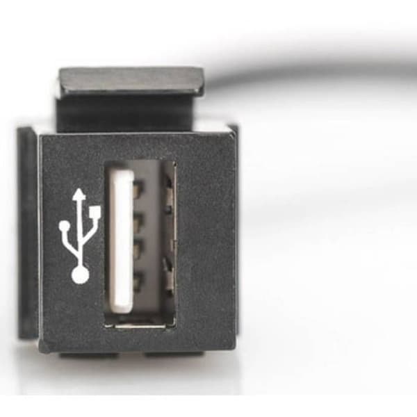 Modulär ingång - DIGITUS - DN-93402 - USB 2.0 Typ A - Svart - RAL 9005
