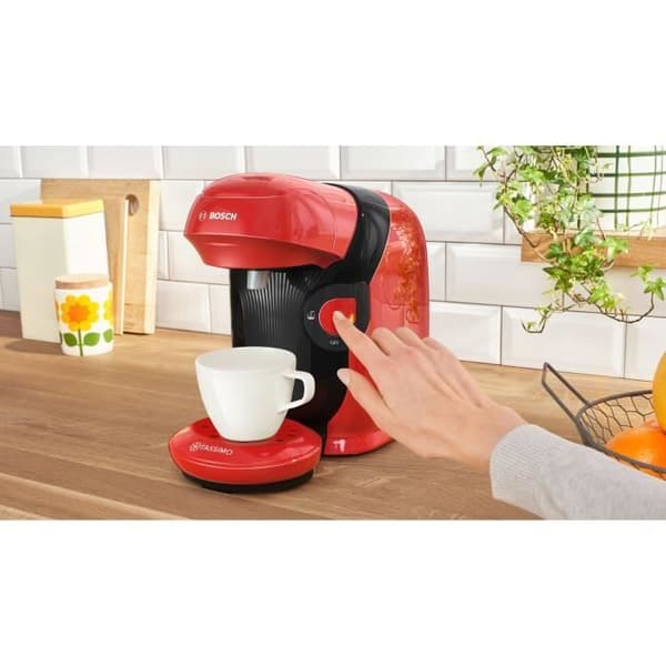 Multidryckes kaffemaskin - BOSCH - TASSIMO - T11 Style röd - 1400 W