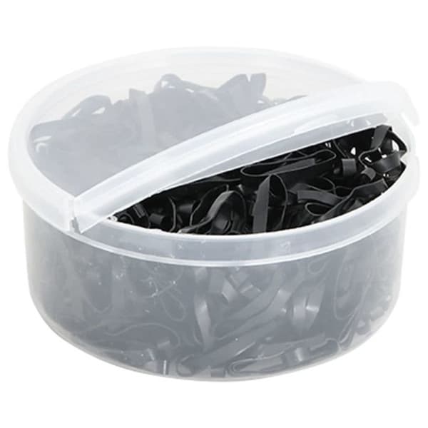 Flätade band för hästar - VIDAXL - 500 st - Svart silikon - Elastisk - Hållbar