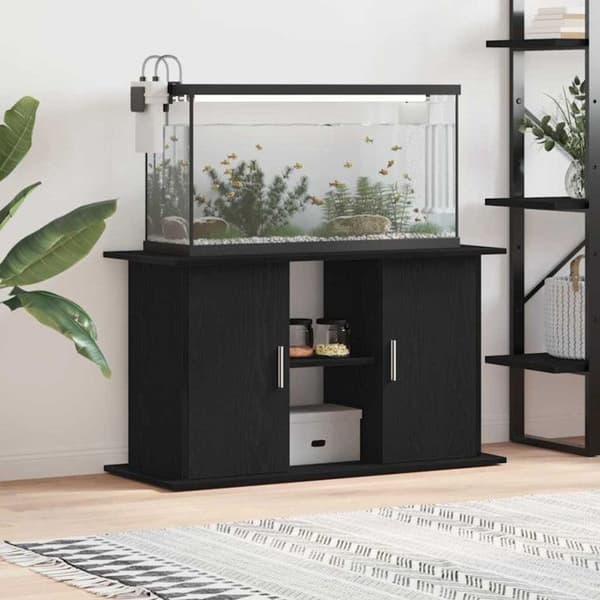 Akvarieställning - Svart ek - 101x41x58 cm - Ingenjörsträ - Lätt montering