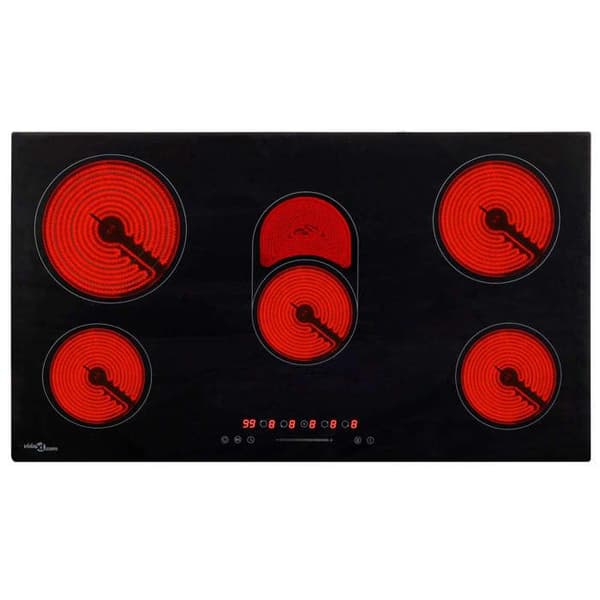 vidaXL Ceramic Hob 5 Burners Touch Control 8500 W 51440