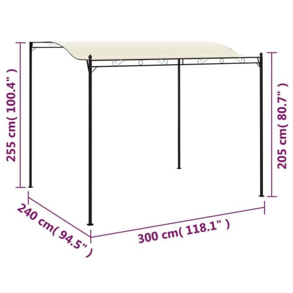 vidaXL Marquee Tyg Krämvit 43217