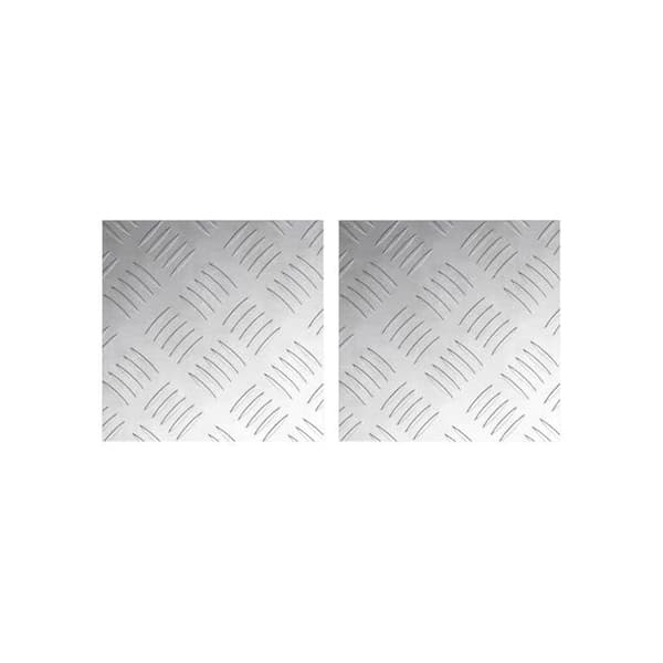 Aluminiumtrappa - vidaXL - 20x20 cm - Silver - Halkskydd - Set om 2