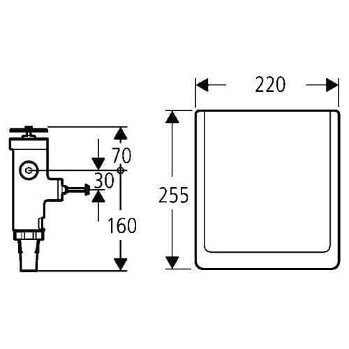 Grohe 42901000 Spolventil DN 20 för dold installation