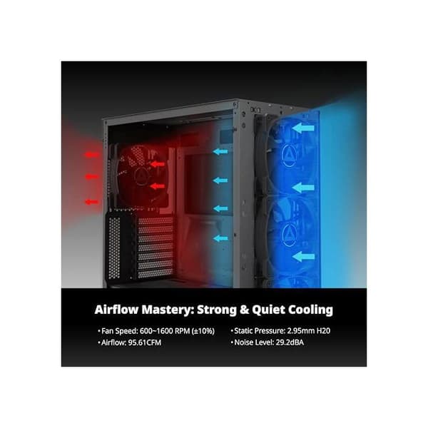 Montech HP140 ARGB PWM Svart