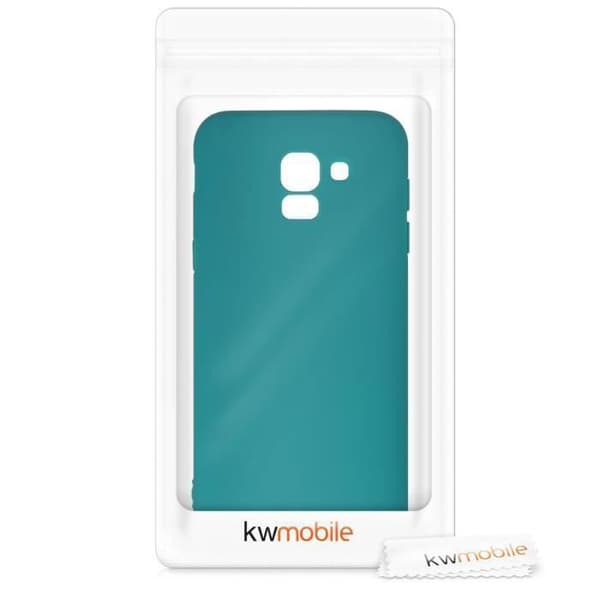 Coque - kwmobile - Samsung Galaxy J6 - Silikon Petrol Matt - Helhetskydd - Modern Design