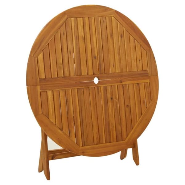 vidaXL Fällbart trädgårdsbord 110 cm Massivt akaciaträ