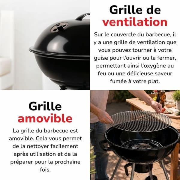 Kolgrill 45cm BQ Collection svart