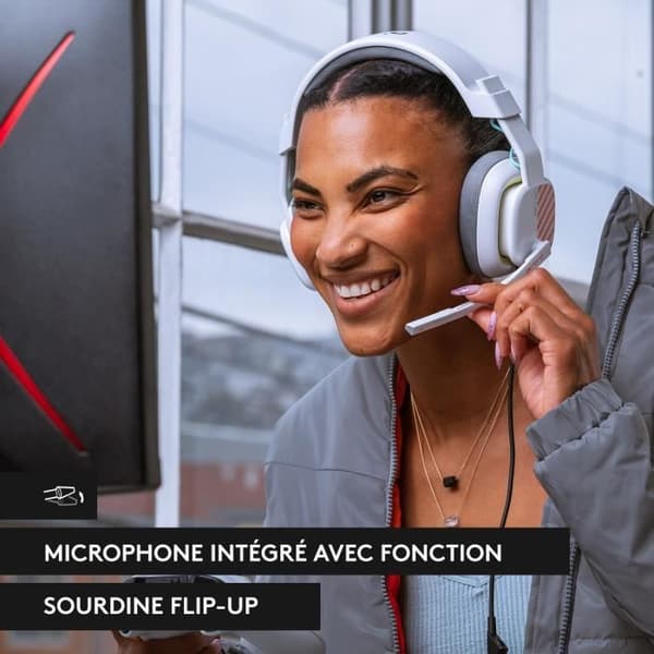 ASTRO A10 2nd Generation Wired Gaming Headset med Mic - Vit