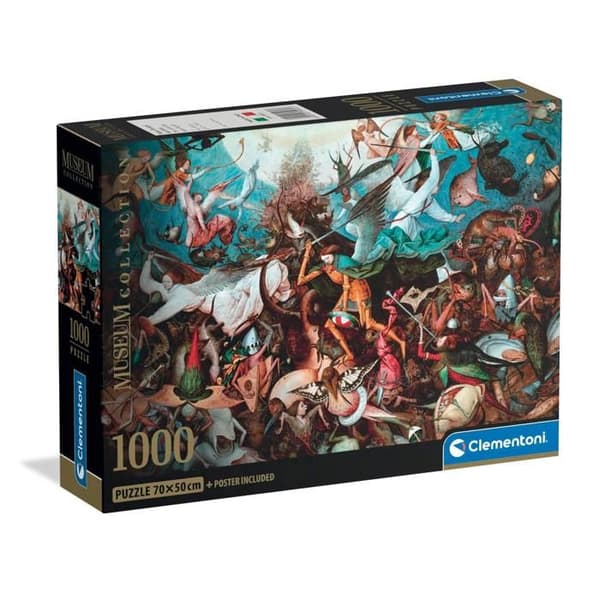 Pussel - CLEMENTONI - Bruegel: Upprorsmannens fall - 1000 bitar - Affisch ingår - 70 x 50 cm