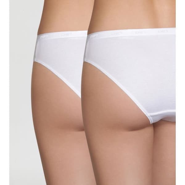 "Slip - DIM - Midi - 2-pack - Ekologisk bomull 95%/5% elastan - Vit 48/50"