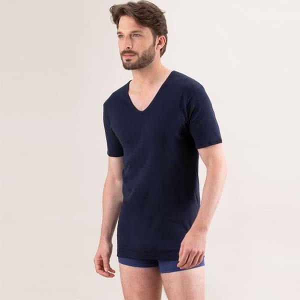 Classics V-ringad T-shirt Blå