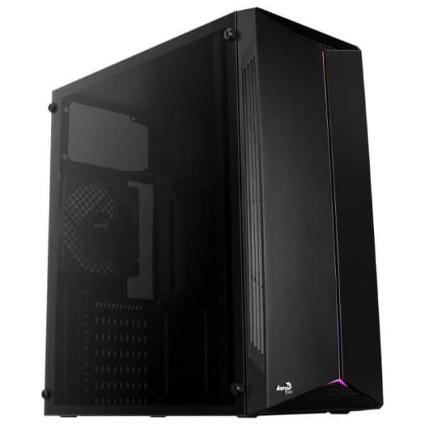 PC-fodral - Aerocool - Split 0,000000 - Svart - Midi-torn - Fläkt 120 mm
