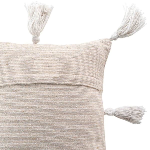 Kuddöverdrag med Pompom "Ines" 40x40cm Beige