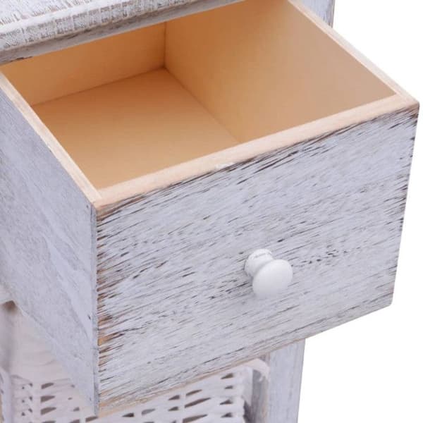 vidaXL Sängbord 2 st Trä Vit