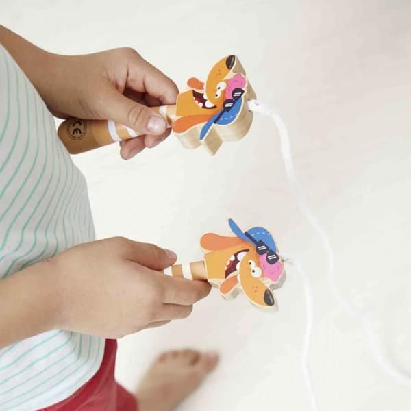 Hopprep - JANOD - Justerbart - 2m - Trähandtag - Från 3 år