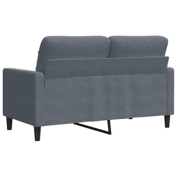 vidaXL 2-sitssoffa Mörkgrå 120 cm Sammet 4007615