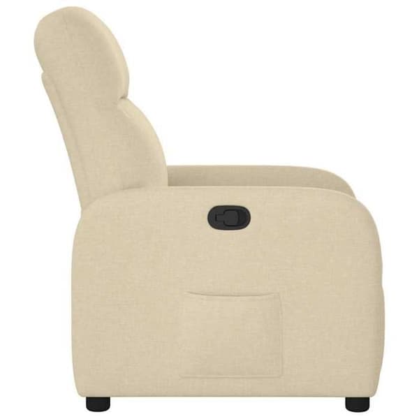 vidaXL Reclinable fåtölj Creme Tyg 4015530