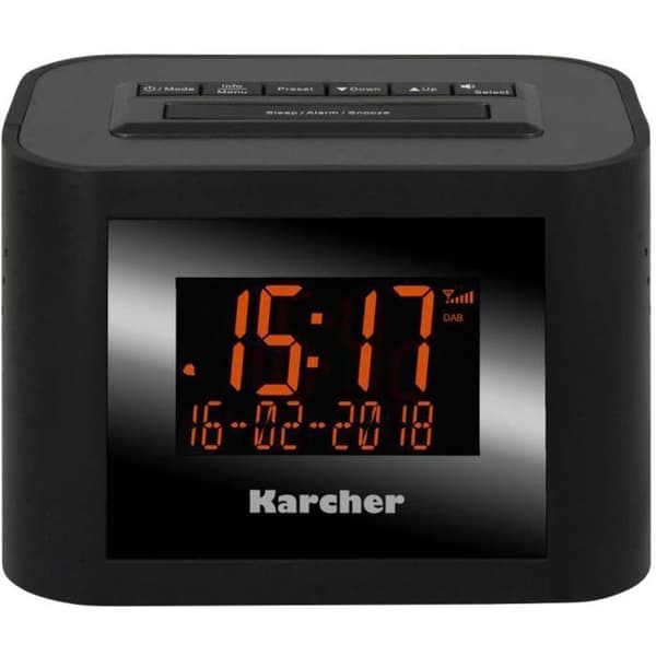 KARCHER DAB/FM/AM väckarklocka DAB 2420 - Svart