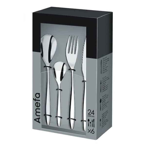 Bestick - AMEFA - Instinct - 24 delar - Rostfritt stål - Blank finish