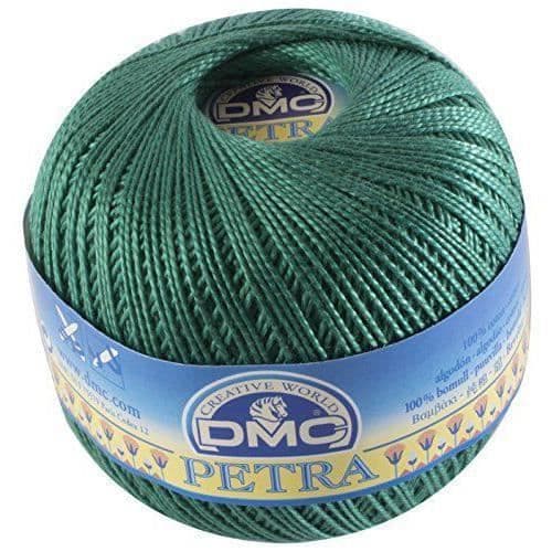 Garn DMC Petra, 100% bomull, turkos, storlek 5