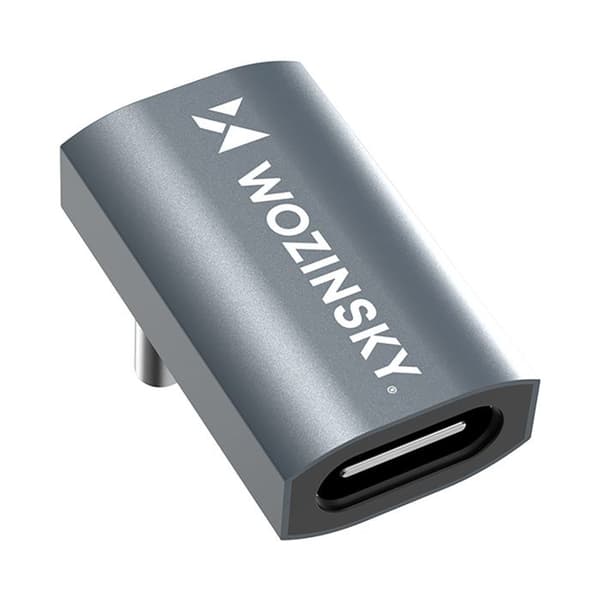 USB-C-adapter 40 Gbit/s 240 W 8K OTG vinklad - Grå