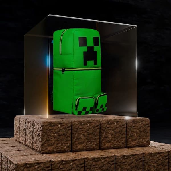 Ryggsäck - Minecraft - MNCT-136 - 3D - Polyester - Grön