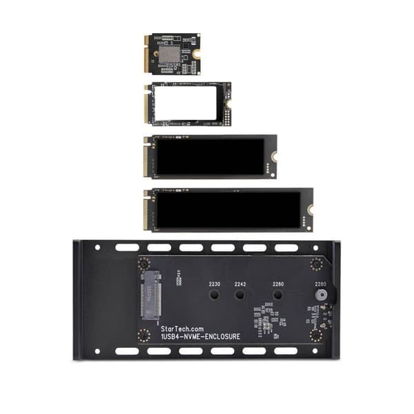 Extern M.2 NVMe - STARTECH.COM - USB4 40Gbps - Aluminium - 1 To - Plug and Play