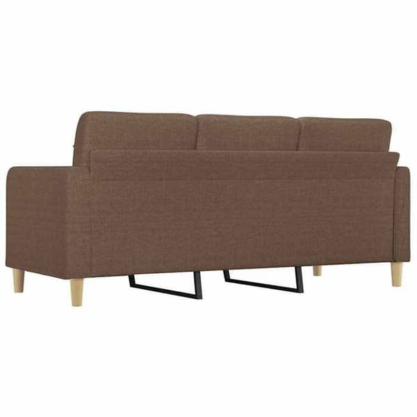 vidaXL 3-sits soffa Brun 180 cm Tyg 359102