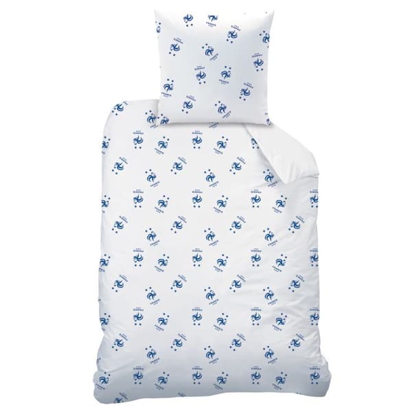 Tryckta sängkläder 100% Bomull - FFF CLASSIC - Vit - 140x200+63x63cm