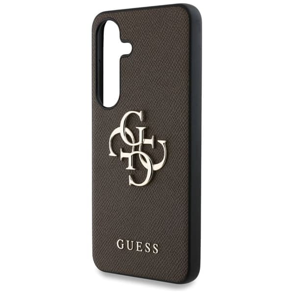 Coque Guess Hardcase 4G Grained Big Logo för Samsung Galaxy S25 Plus - Brun