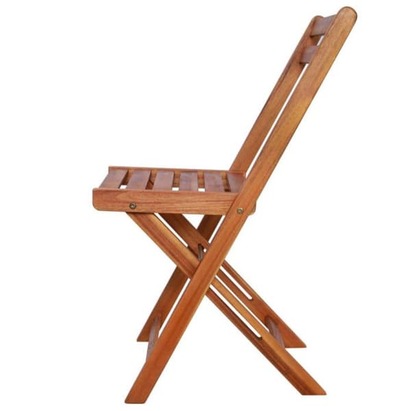 vidaXL 2x Bistrostol Solid Acacia Wood Hopfällbar Trädgårdsstol 44012