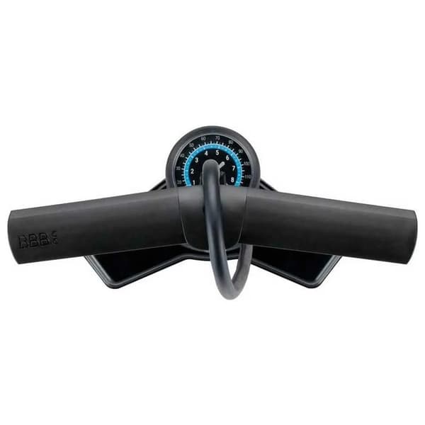 Fotpump - BBB - AirSmart - Precisionsmanometer - FlipHead-huvud - Slang 120 cm