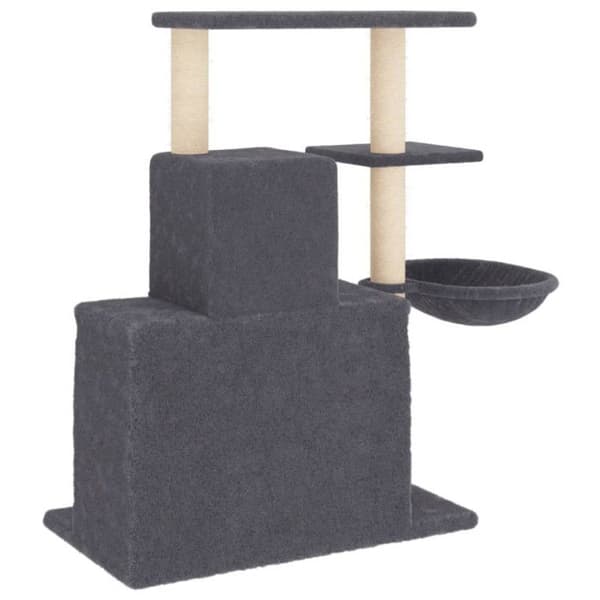 vidaXL Kattträd med Sisal-skrapstolpar Mörkgrå 83 cm 171767