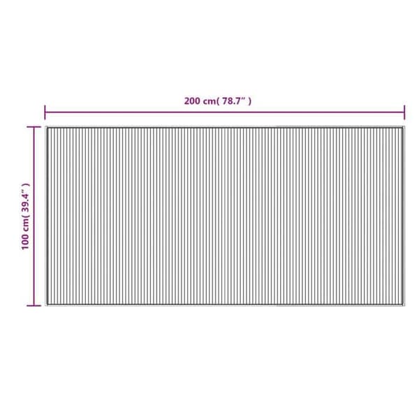 vidaXL Matta rektangulär ljus 100x200 cm bambu, vardagsrumsmatta, köksmatta, rektangulär matta, matta av 376945
