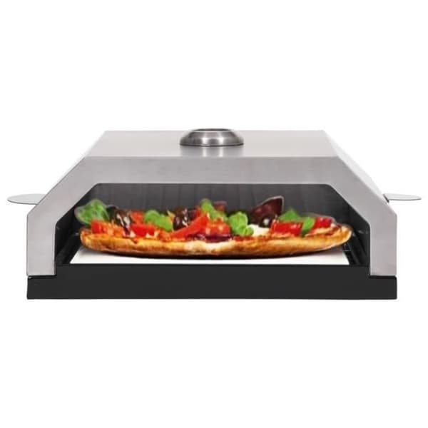 vidaXL pizzaugn med keramisk sten för kolgrill