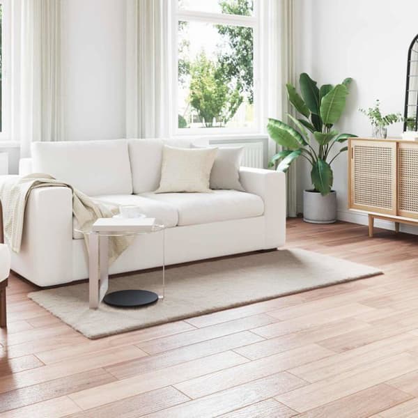 Faux kaninpälsmatta - vidaXL - Olite - 80x200 cm - Beige - Polyester - Rektangulär - Mycket mjuk