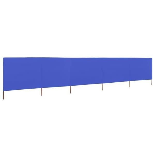 vidaXL 5 Panel Room Divider Tyg 600 x 80 cm Azurblå