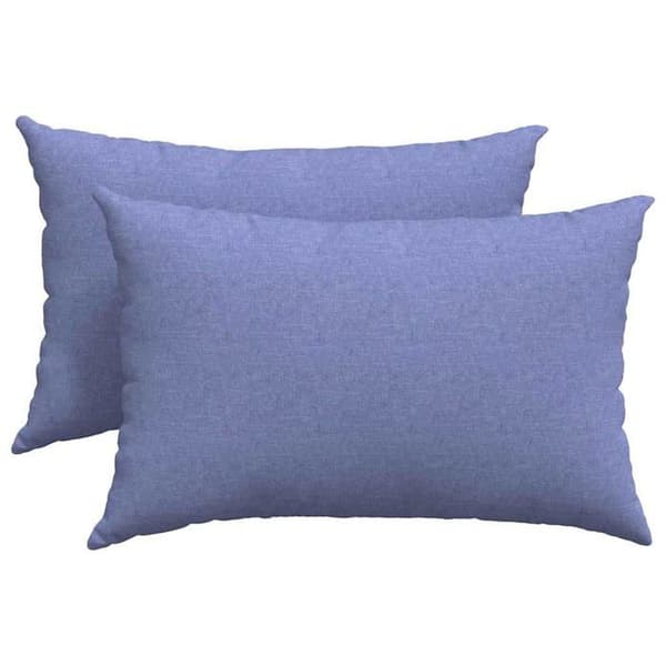 Soffkuddar - vidaXL - Blå - 60x40 cm - Avtagbara överdrag - Polyesterfyllning - Inomhusbruk - Set om 2