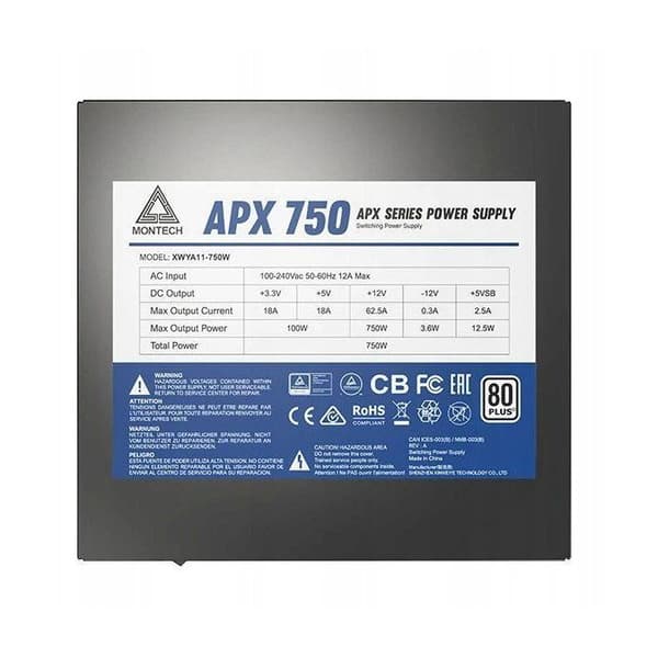 Intern strömförsörjning Montech Datorströmförsörjning APX750 750 W